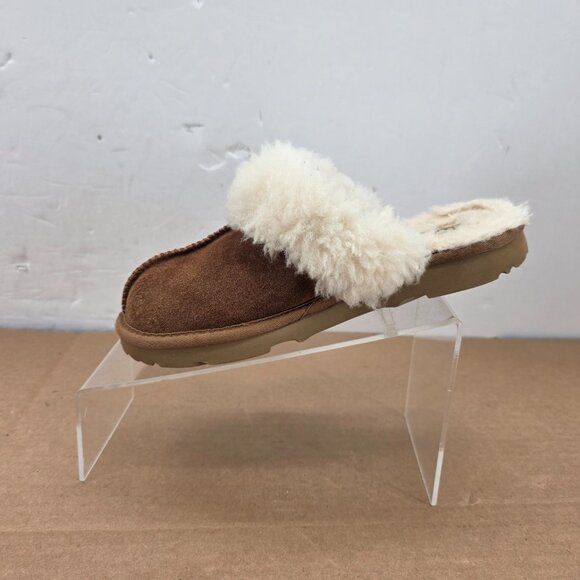 UGG Scuffette II Women's 6 Chestnut Brown Suede Sheepskin Slippers Mules Comfort - Picture 4 of 16